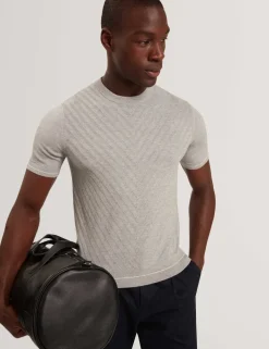 Cotton Rich Knitted T-Shirt with Wool