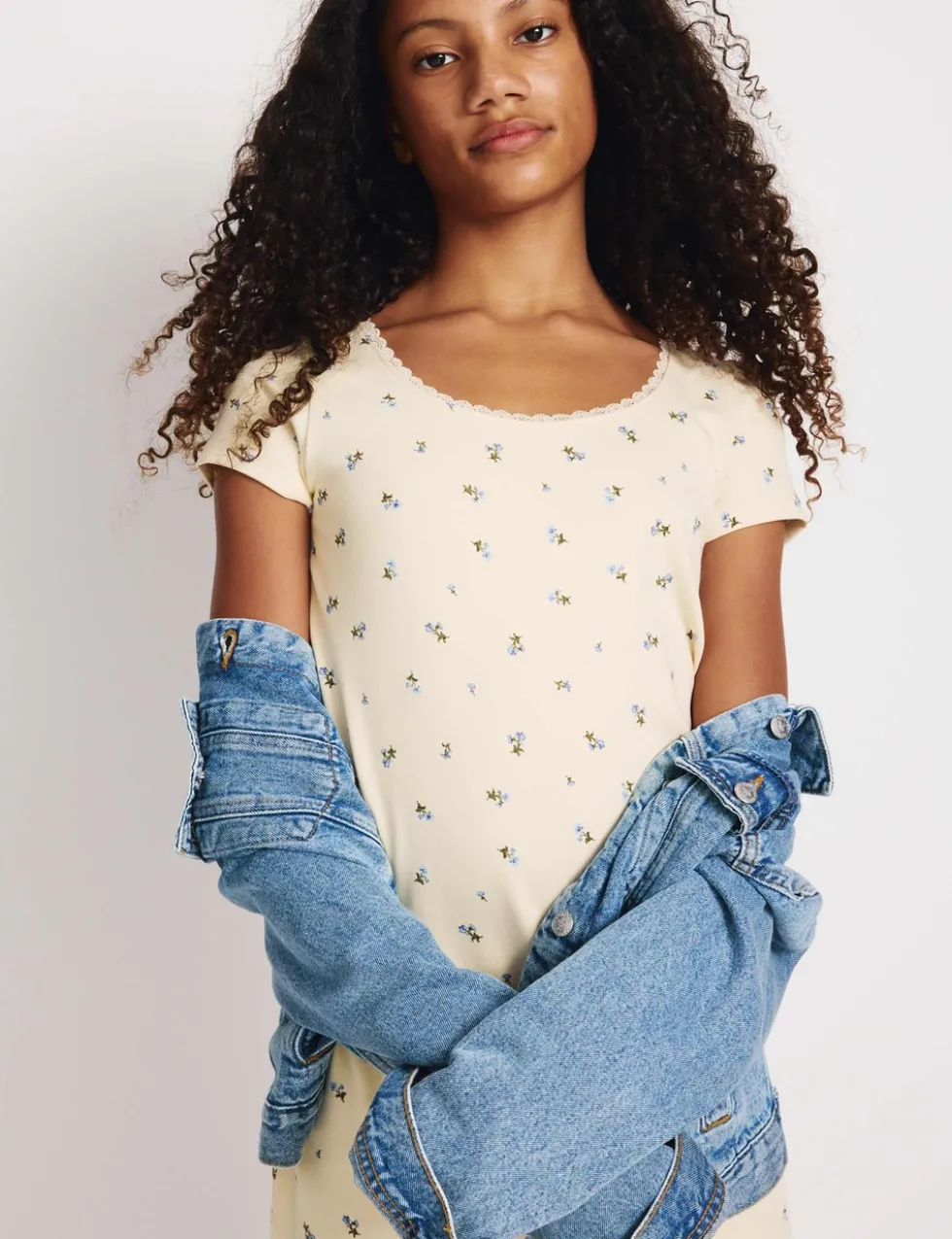 Cotton Rich Lace Trim Dress (6-16 Yrs)