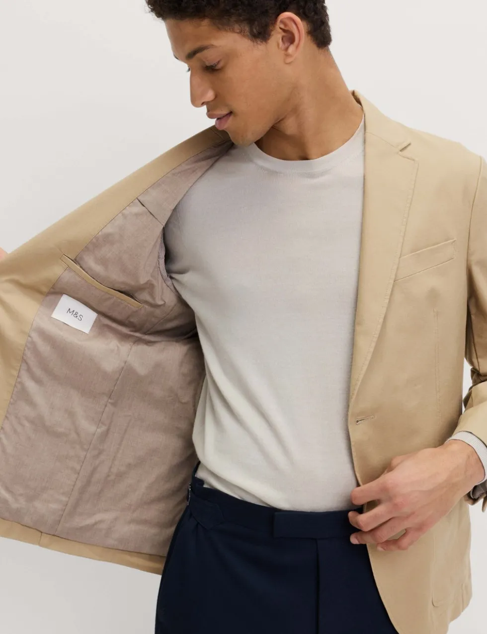 Cotton Rich Laundered Canvas Blazer