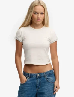 Cotton Rich Layered Crop T-Shirt
