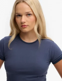 Cotton Rich Layered Crop T-Shirt