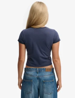 Cotton Rich Layered Crop T-Shirt