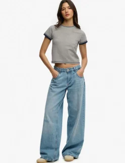 Cotton Rich Layered Crop T-Shirt