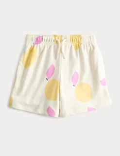 Cotton Rich Lemon Print Runner Shorts (2-8 Yrs)