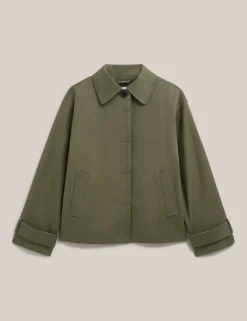 Cotton Rich Lightweight Collared Jacket