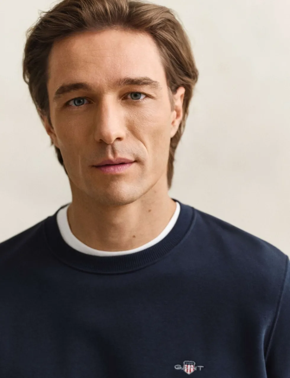 Cotton Rich Logo Crew Neck Sweatshirt