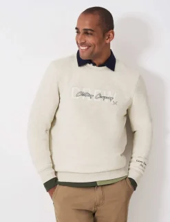 Cotton Rich Logo Crew Neck Sweatshirt