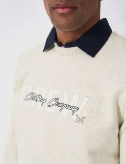 Cotton Rich Logo Crew Neck Sweatshirt