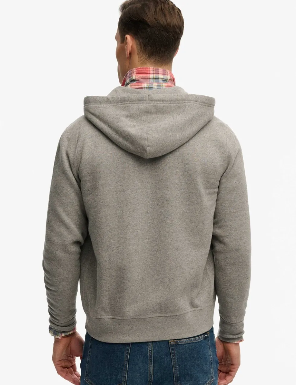 Cotton Rich Logo Embroidery Zip Up Hoodie