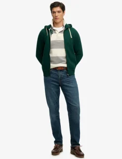 Cotton Rich Logo Embroidery Zip Up Hoodie