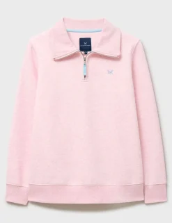 Cotton Rich Marl Half Zip Sweatshirt