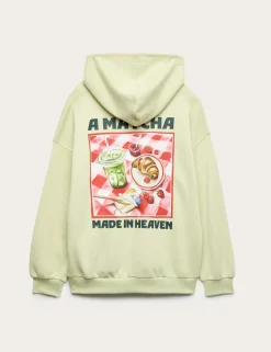 Cotton Rich Matcha Graphic Hoodie (6-16 Yrs)