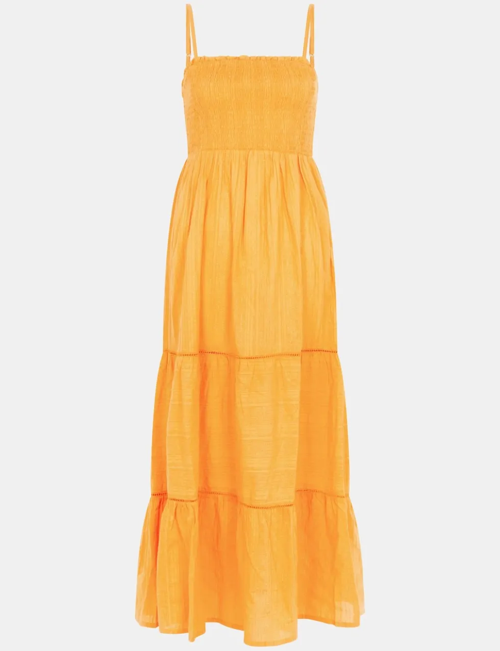 Cotton Rich Maxi Smock Beach Dress