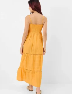 Cotton Rich Maxi Smock Beach Dress