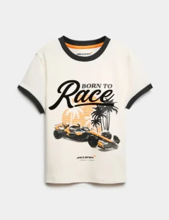 Cotton Rich McLaren™ Graphic Fitted Crop T-Shirt (6-16 Yrs)