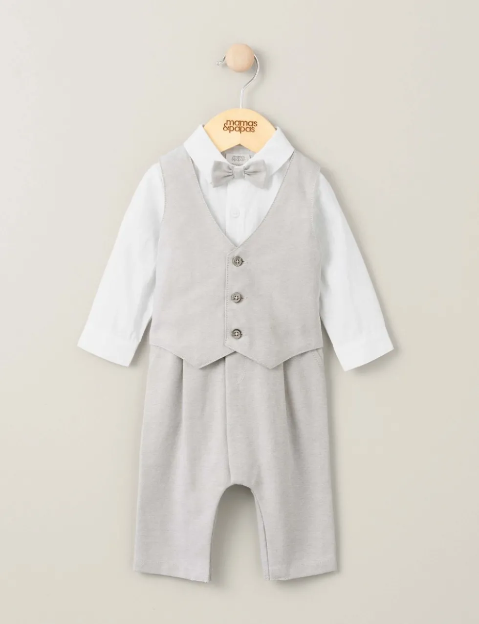 Cotton Rich Mock Waistcoat Romper (7lbs-24 Mths)