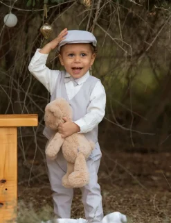 Cotton Rich Mock Waistcoat Romper (7lbs-24 Mths)