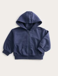 Cotton Rich Navy Zip Through Hoodie (0-3 Yrs)