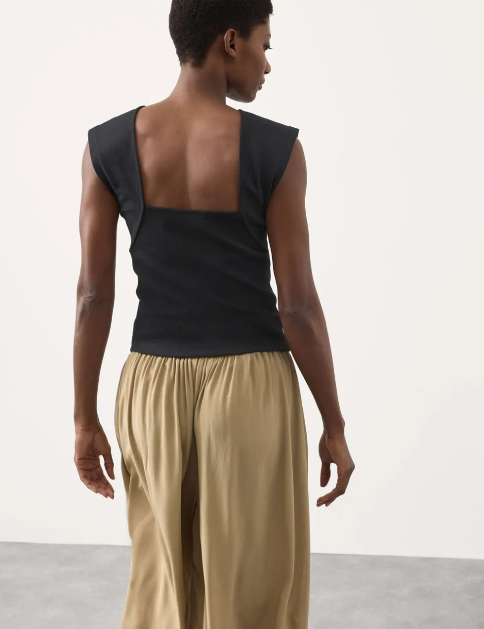Cotton Rich Open Back Vest Top