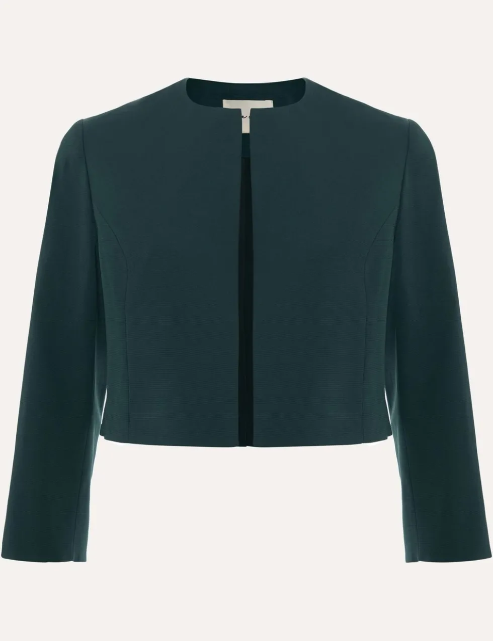 Cotton Rich Open Front Cropped Jacket