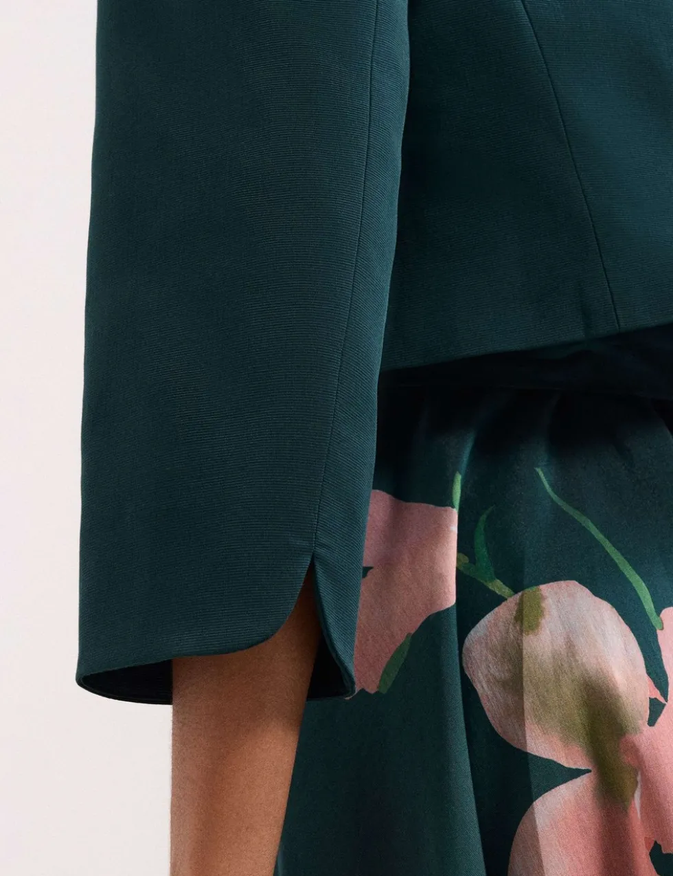 Cotton Rich Open Front Cropped Jacket