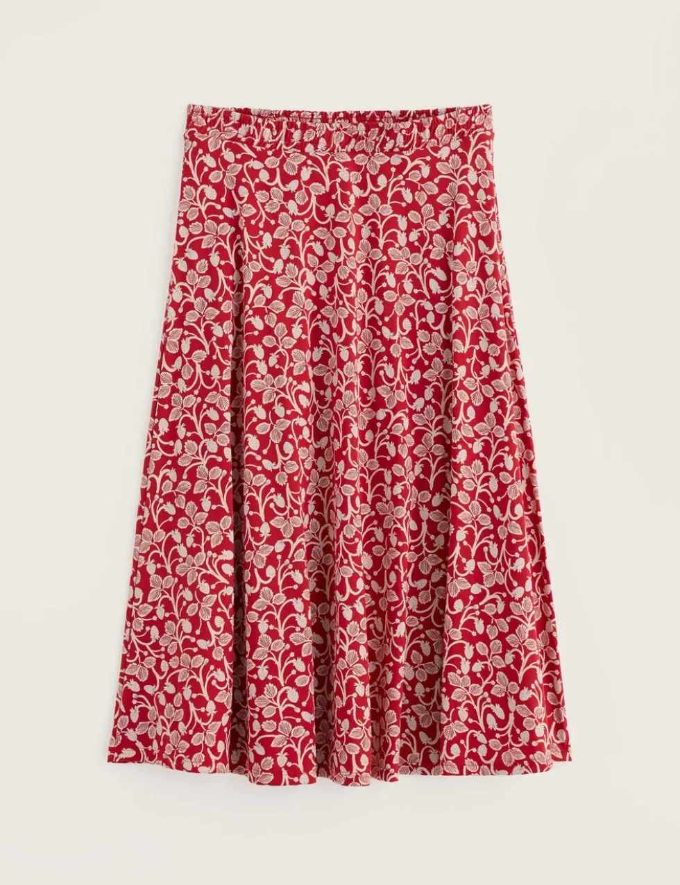Cotton Rich Orchard Print A-Line Midi Skirt