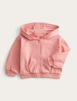 Cotton Rich Pink Zip Hoodie (0-3 Yrs)