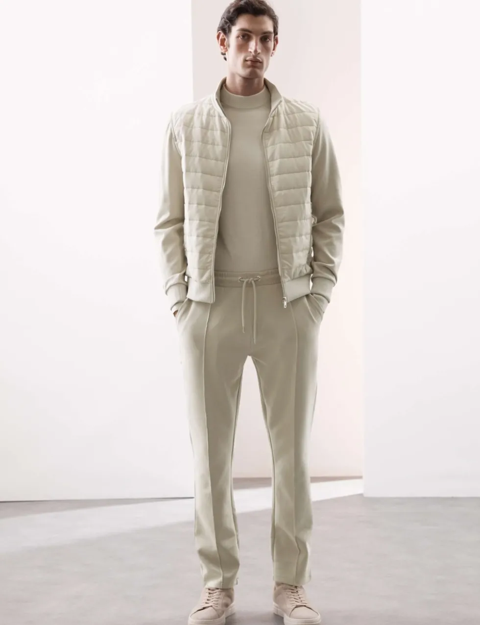 Cotton Rich Pintuck Straight Leg Joggers
