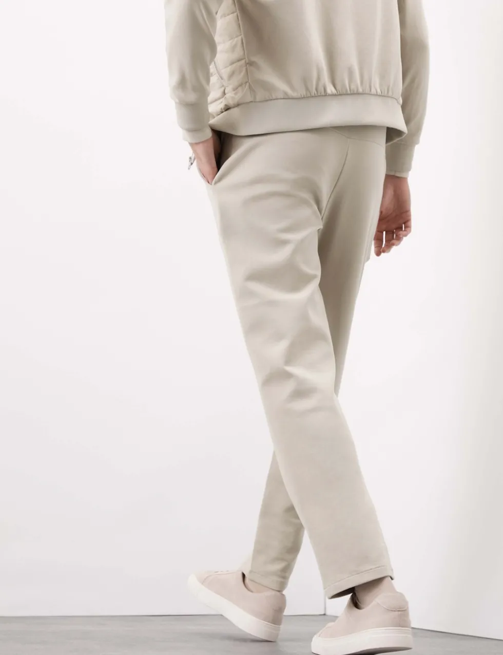 Cotton Rich Pintuck Straight Leg Joggers