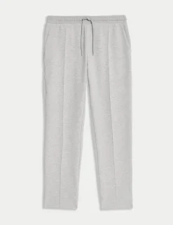 Cotton Rich Pintuck Straight Leg Joggers