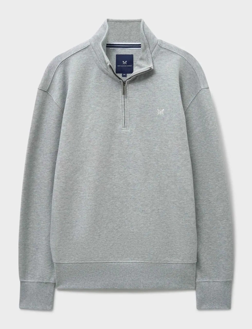 Cotton Rich Pique Half Zip Sweatshirt