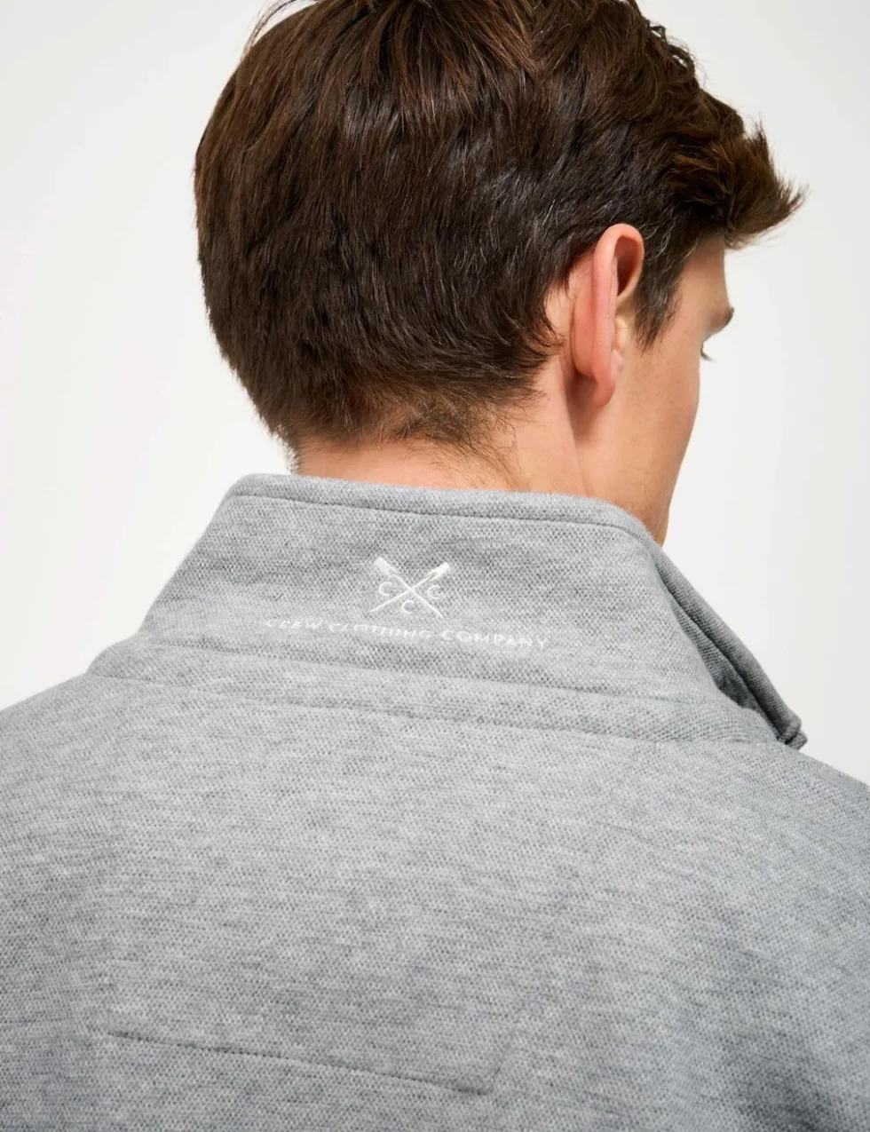 Cotton Rich Pique Half Zip Sweatshirt