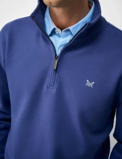 Cotton Rich Pique Half Zip Sweatshirt