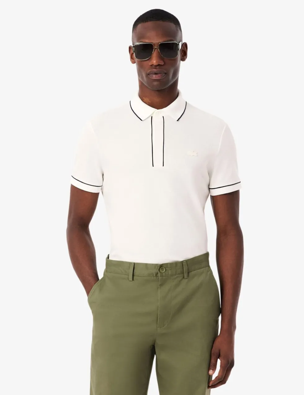 Cotton Rich Pique Tipped Polo Shirt