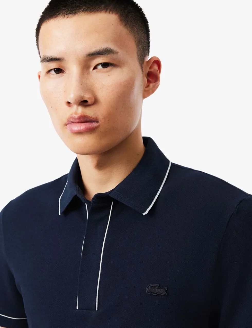 Cotton Rich Pique Tipped Polo Shirt