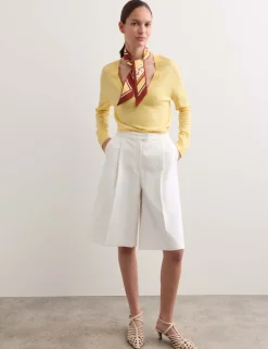 Cotton Rich Pleat Front Tailored Shorts