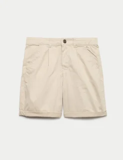 Cotton Rich Pleated Chino Shorts (6-16 Yrs)