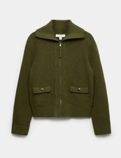 Cotton Rich Pocket Detail Knitted Jacket