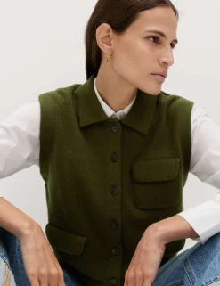 Cotton Rich Pocket Knitted Waistcoat
