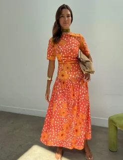 Cotton Rich Poppy Midi Skater Dress