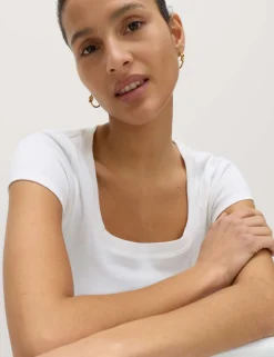 Cotton Rich Premium Square Neck Top