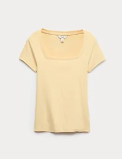 Cotton Rich Premium Square Neck Top
