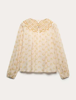 Cotton Rich Printed Blouse