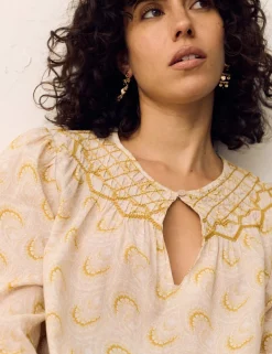 Cotton Rich Printed Blouse