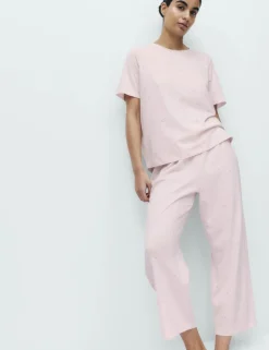 Cotton Rich Printed Cropped Pyjama Set