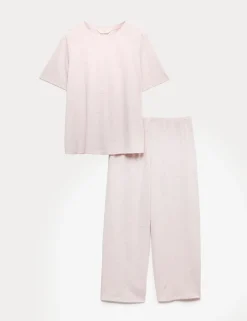Cotton Rich Printed Cropped Pyjama Set