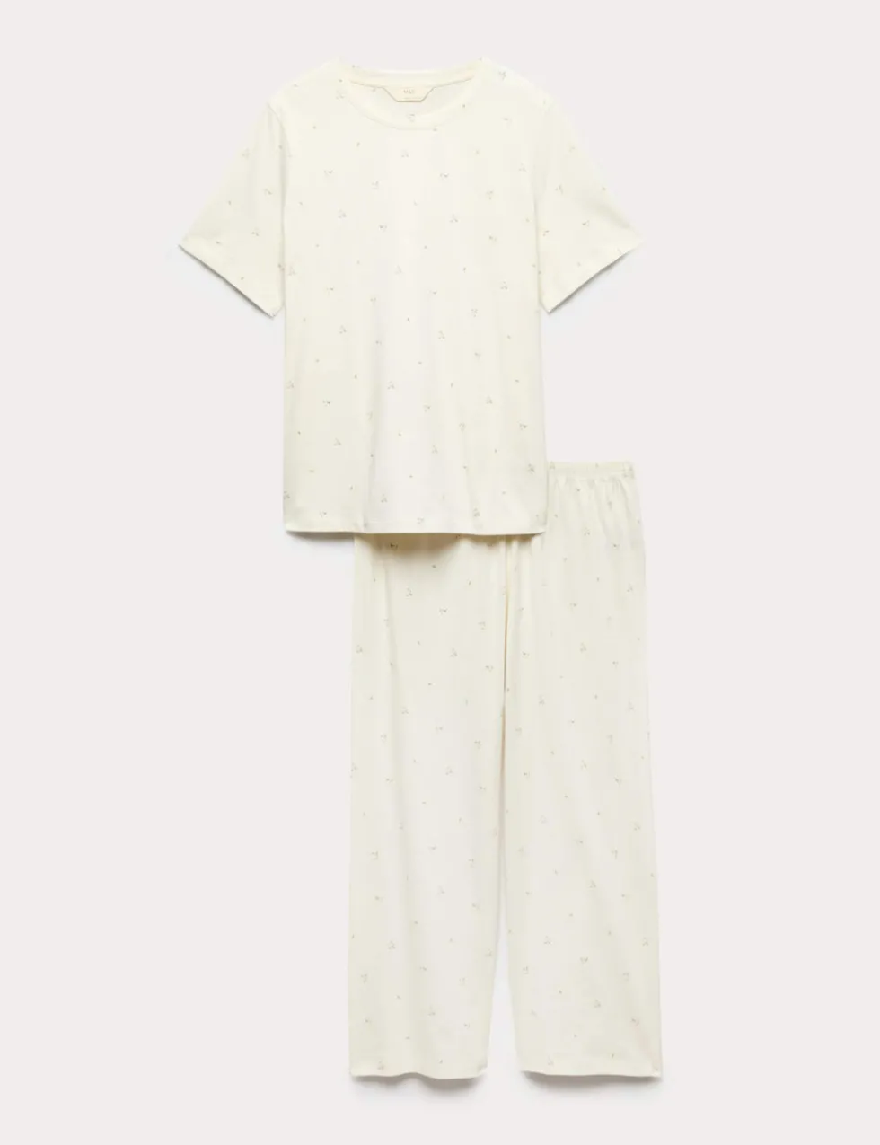 Cotton Rich Printed Cropped Pyjama Set