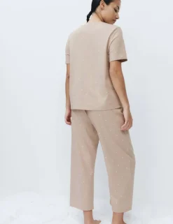 Cotton Rich Printed Cropped Pyjama Set