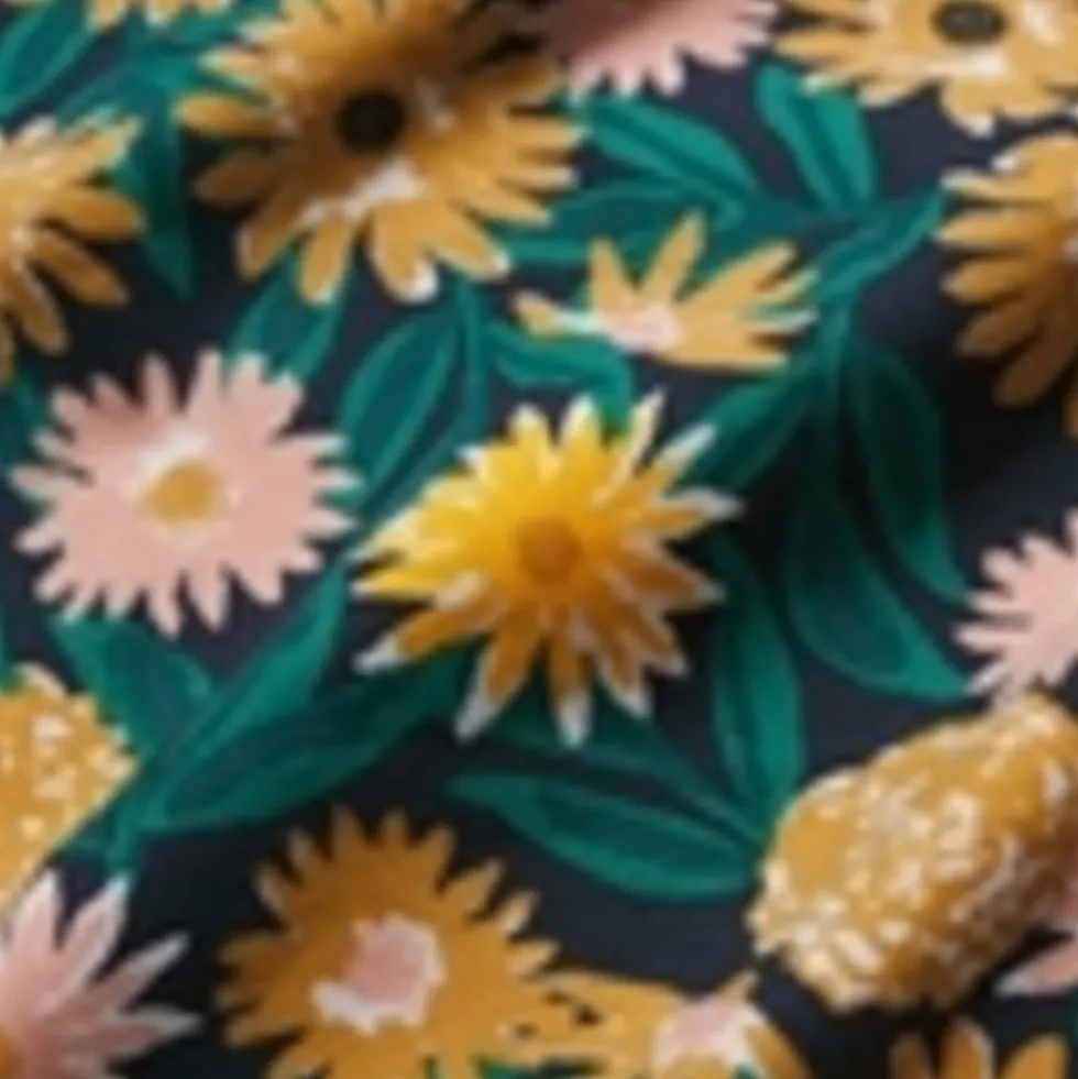 Cotton Rich Printed Midi Waisted Dress