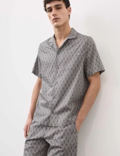 Cotton Rich Printed Pyjama Top
